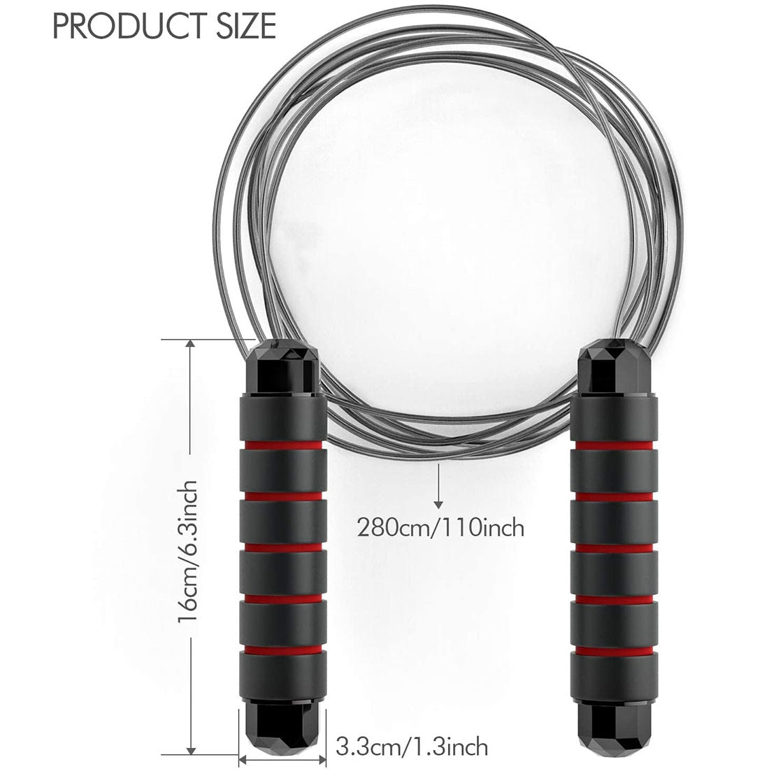 Jump Rope Tangle-Free Rapid Speed Jumping Rope Cable with Ball Bearings Steel Gym Fitness - MVP Sports Wear & Gear