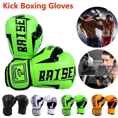 Kick Boxing Gloves for Men Women PU Leather MMA Sanda Training Gloves Karate Muay Thai Kickboxing Fighting Gloves for Adult Kids - MVP Sports Wear & Gear