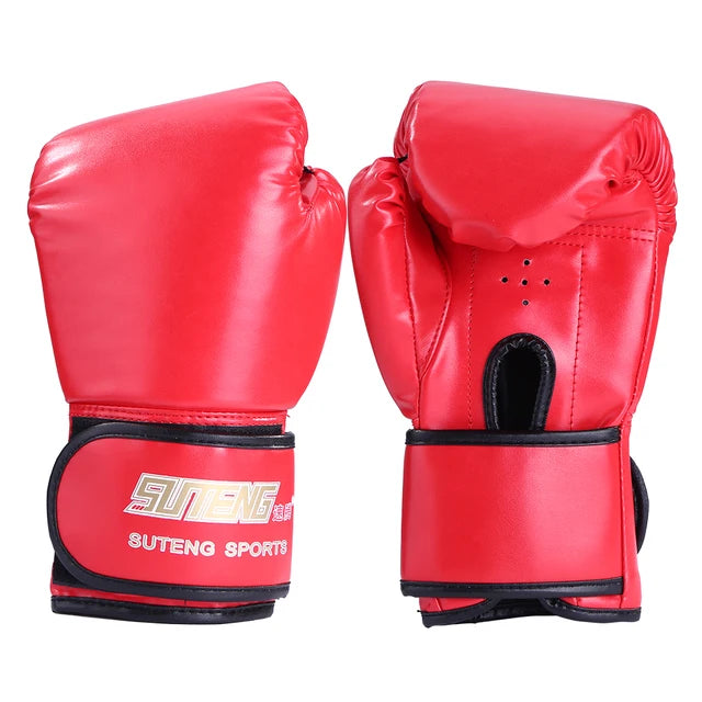 Kick Boxing Gloves for Men Women PU Leather MMA Sanda Training Gloves Karate Muay Thai Kickboxing Fighting Gloves for Adult Kids MVP Sports Wear & Gear