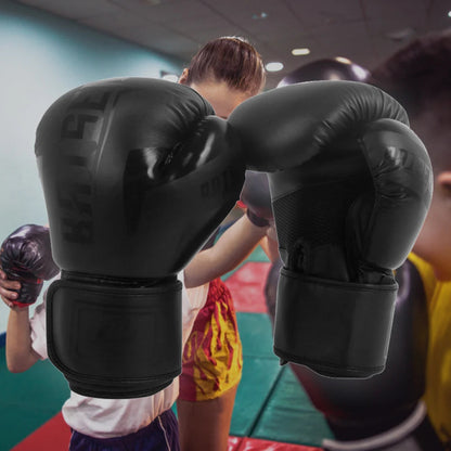 Kick Boxing Gloves for Men Women PU Leather MMA Sanda Training Gloves Karate Muay Thai Kickboxing Fighting Gloves for Adult Kids - MVP Sports Wear & Gear