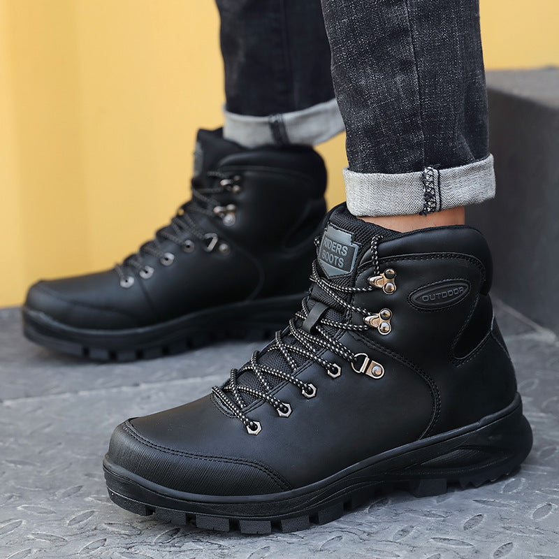 Large Size Winter Men's High-top Cotton Boots Plus Velvet To Keep Warm - MVP Sports Wear & Gear