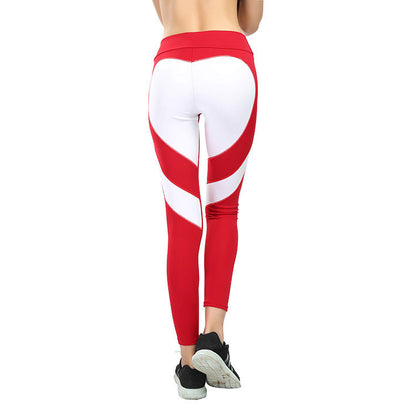 Love Butt Heart Stitching Hip Raise High Waist Yoga Leggings - MVP Sports Wear & Gear