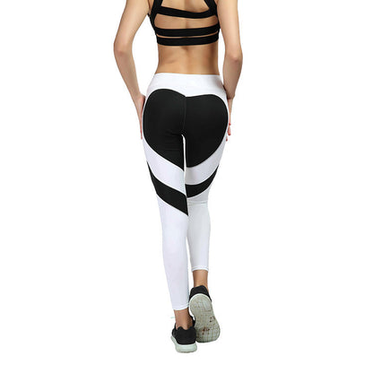 Love Butt Heart Stitching Hip Raise High Waist Yoga Leggings - MVP Sports Wear & Gear