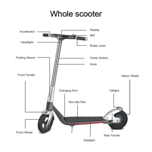 Mankeel MK006 Silver Wing High-End 10 inch Porsche design scooter - MVP Sports Wear & Gear