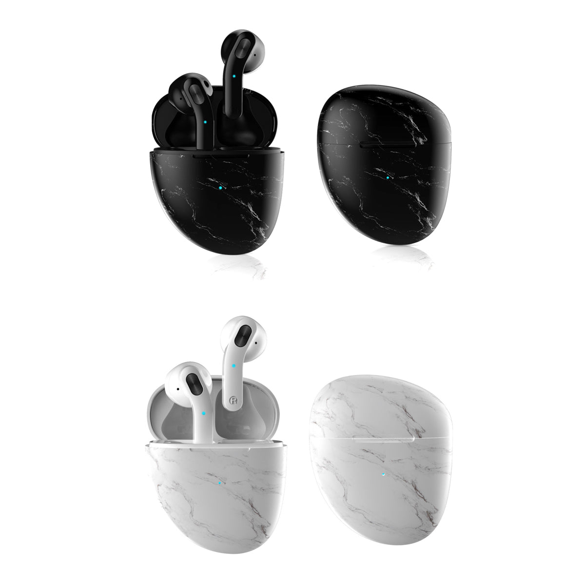 Marble Pebble Twin Bluetooth Headphones by VistaShops - MVP Sports Wear & Gear