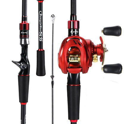 Max Drag 8kg Carbon Fiber Rod and Reel Set 1.8m 2.1m MVP Sports Wear & Gear