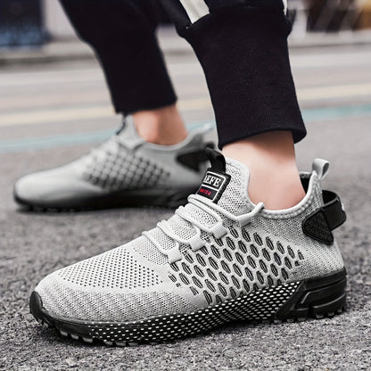 Men's Casual Geometric Print Breathable Mesh Lace-up Sneakers MVP Sports Wear & Gear