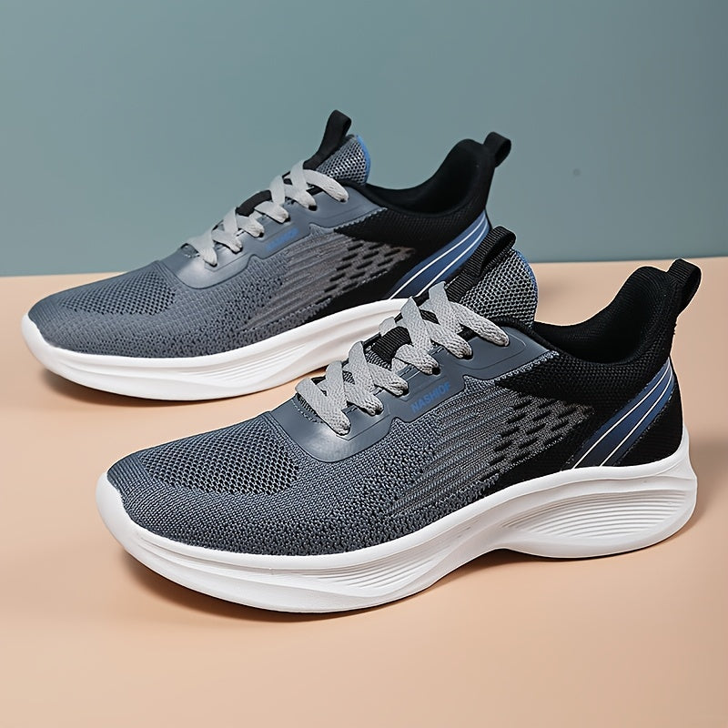 Men's Cushioned Running Shoes, Non-slip Comfortable Breathable Lightweight Knit Sports Sneakers MVP Sports Wear & Gear