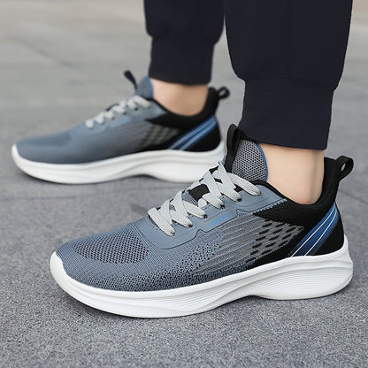 Men's Cushioned Running Shoes, Non-slip Comfortable Breathable Lightweight Knit Sports Sneakers MVP Sports Wear & Gear