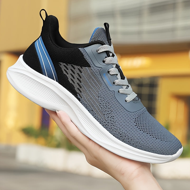 Men's Cushioned Running Shoes, Non-slip Comfortable Breathable Lightweight Knit Sports Sneakers MVP Sports Wear & Gear