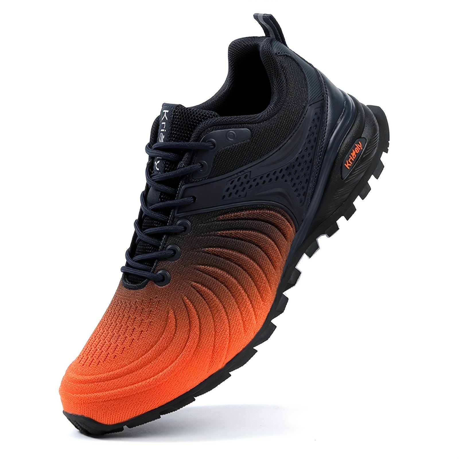 Men's Knit Breathable Running Shoes With Shock Absorption, Lace Up Comfy Soft Sole Sneakers - MVP Sports Wear & Gear