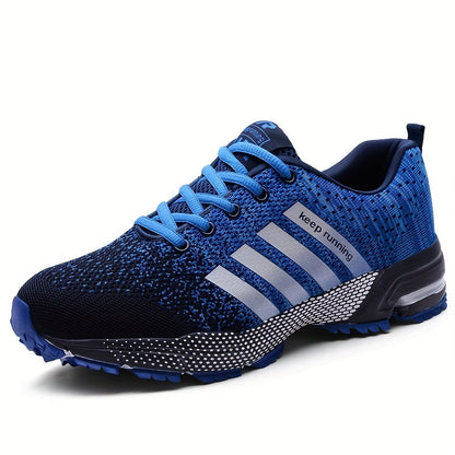 Men's Stripped Breathable Lace Up Mesh Running Shoes MVP Sports Wear & Gear