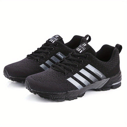 Men's Stripped Breathable Lace Up Mesh Running Shoes MVP Sports Wear & Gear