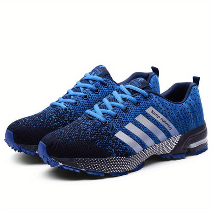 Men's Stripped Breathable Lace Up Mesh Running Shoes MVP Sports Wear & Gear