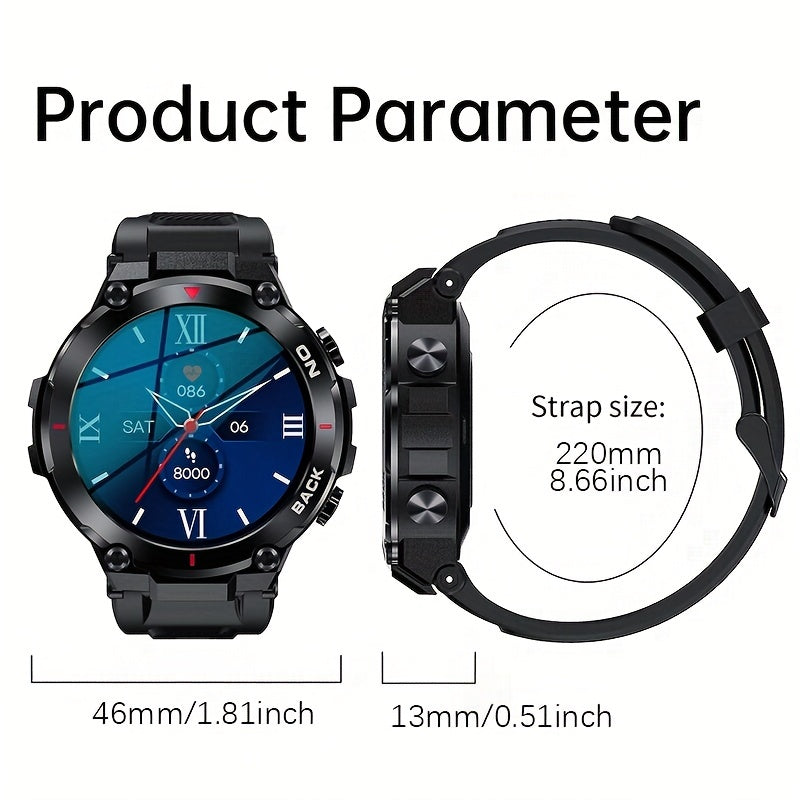 New GPS Smart Watch Outdoor Fitness Sports Watches For Men Waterproof 24-Hour Heartrate Blood Oxygen Monitoring Smartwatch - MVP Sports Wear & Gear