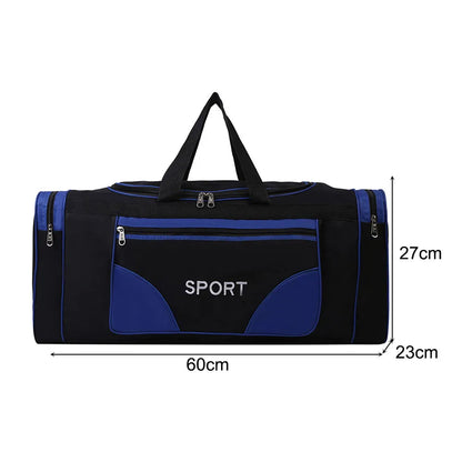 Oxford Fitness Bag Large Capacity Sports Bag Waterproof Wear-resistant Adjustable Shoulder Strap with Zipper for Travel Swimming - MVP Sports Wear & Gear