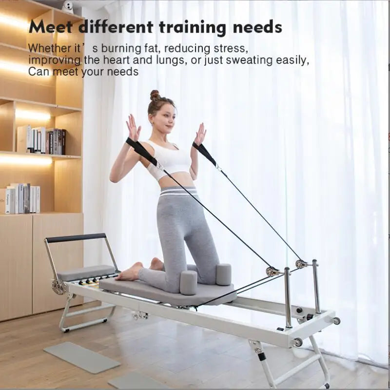 Pilates Reformer Fitness Equipment for Home Foldable Yoga Strength Training Machine - MVP Sports Wear & Gear