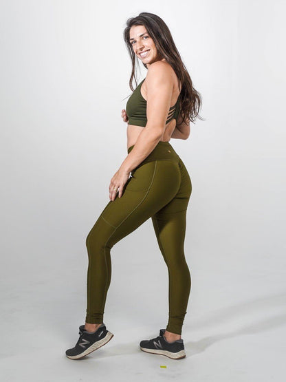 Pristine Pocket Leggings | OLIVE - MVP Sports Wear & Gear