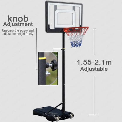 Professional Adults Kids Mobile Basketball Stand Hoop Adjustable Basket Rim Backboard - MVP Sports Wear & Gear