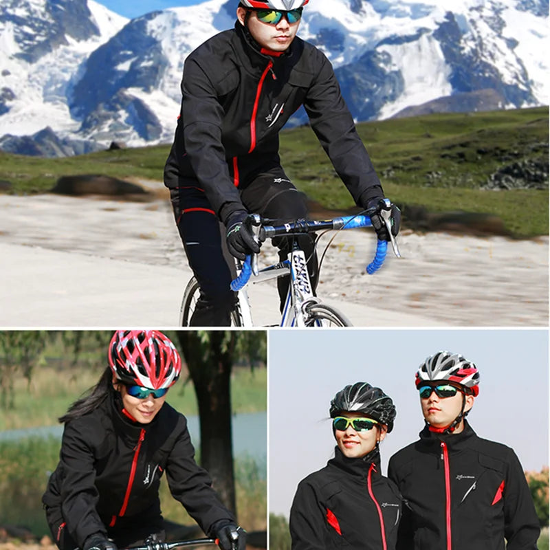 ROCKBROS Cycling Pants Men Women Windproof Thermal Fleece Trousers Winter  Running Hiking L