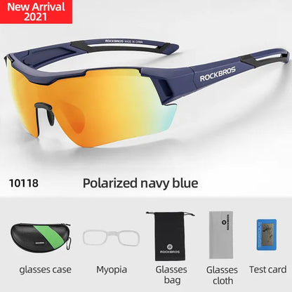 ROCKBROS Polarized Cycling Glasses Clear UV400 Outdoor Sport Sunglasses Men or Women MVP Sports Wear & Gear