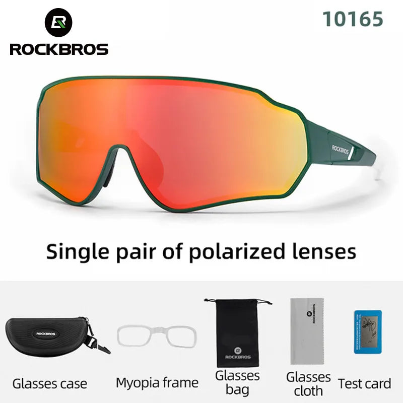 ROCKBROS Polarized Cycling Glasses Clear UV400 Outdoor Sport Sunglasses Men or Women - MVP Sports Wear & Gear