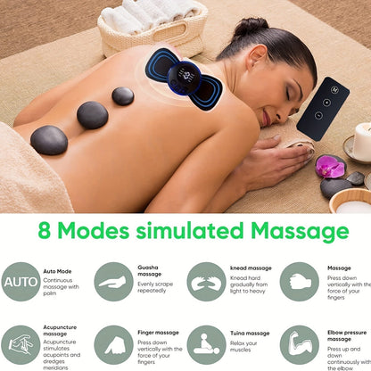 Relieve Pain & Increase Blood Flow With This Portable Mini Massager - 8 Modes For Whole Body Neck Back Waist Arms Legs Aches - MVP Sports Wear & Gear