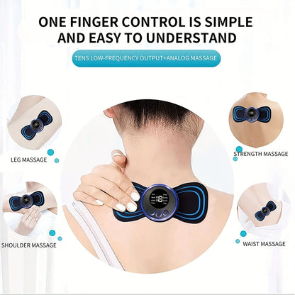 Relieve Pain & Increase Blood Flow With This Portable Mini Massager - 8 Modes For Whole Body Neck Back Waist Arms Legs Aches MVP Sports Wear & Gear