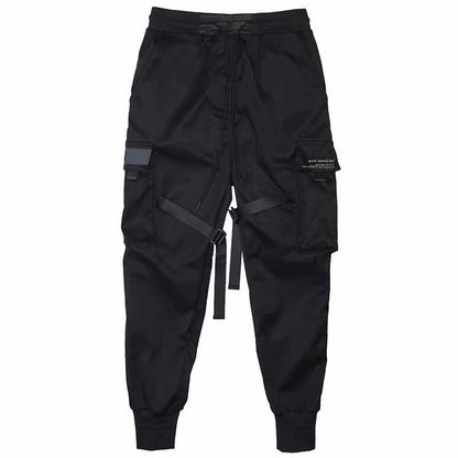 Ribbons Harem Joggers Cargo Streetwear Hip Hop Casual Pockets Cotton Track Pants - MVP Sports Wear & Gear