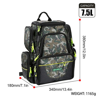 SeaKnight Brand SK004 Fishing Bag 25L 7.5L Large Storage Multifunctional Bag Water-Resistant Backpack Outdoor Fishing Tackle Bag - MVP Sports Wear & Gear