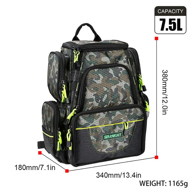 SeaKnight Brand SK004 Fishing Bag 25L 7.5L Large Storage Multifunctional Bag Water-Resistant Backpack Outdoor Fishing Tackle Bag - MVP Sports Wear & Gear