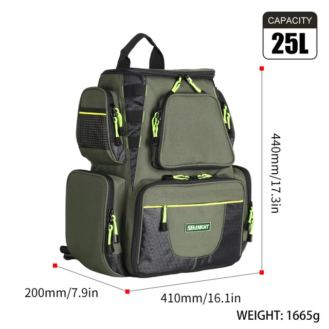 SeaKnight Brand SK004 Fishing Bag 25L 7.5L Large Storage Multifunctional Bag Water-Resistant Backpack Outdoor Fishing Tackle Bag - MVP Sports Wear & Gear