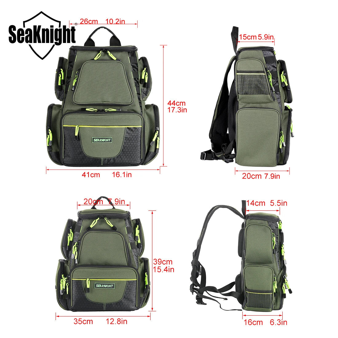 SeaKnight Brand SK004 Fishing Bag 25L 7.5L Large Storage Multifunctional Bag Water-Resistant Backpack Outdoor Fishing Tackle Bag - MVP Sports Wear & Gear