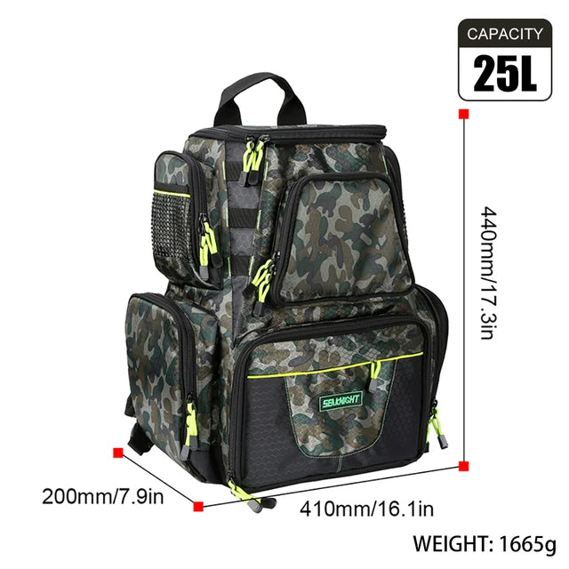 SeaKnight Brand SK004 Fishing Bag 25L 7.5L Large Storage Multifunctional Bag Water-Resistant Backpack Outdoor Fishing Tackle Bag - MVP Sports Wear & Gear