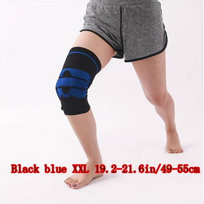 Silicone Spring Full Knee Protector With Strong Support On The Inner Side Of The Patella, Compression Meniscus Protection, Sports Pad, Suitable For Running, Mountaineering, Cycling, Basketball, And Other Sports MVP Sports Wear & Gear