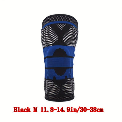 Silicone Spring Full Knee Protector With Strong Support On The Inner Side Of The Patella, Compression Meniscus Protection, Sports Pad, Suitable For Running, Mountaineering, Cycling, Basketball, And Other Sports MVP Sports Wear & Gear