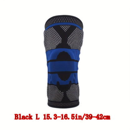 Silicone Spring Full Knee Protector With Strong Support On The Inner Side Of The Patella, Compression Meniscus Protection, Sports Pad, Suitable For Running, Mountaineering, Cycling, Basketball, And Other Sports MVP Sports Wear & Gear