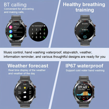 Smart Watch With ECG Electrocardiogram, Wireless Call, Non-invasive Blood Sugar Measurement, HRV, AI Medical Diagnosis, Body Temperature, Blood Oxygen, Women's Health, Heart Rate, Blood Pressure, Sleep Monitoring MVP Sports Wear & Gear