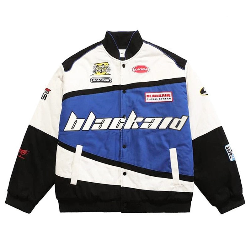 Streetwear Letter Print Motorcycle Jacket - MVP Sports Wear & Gear