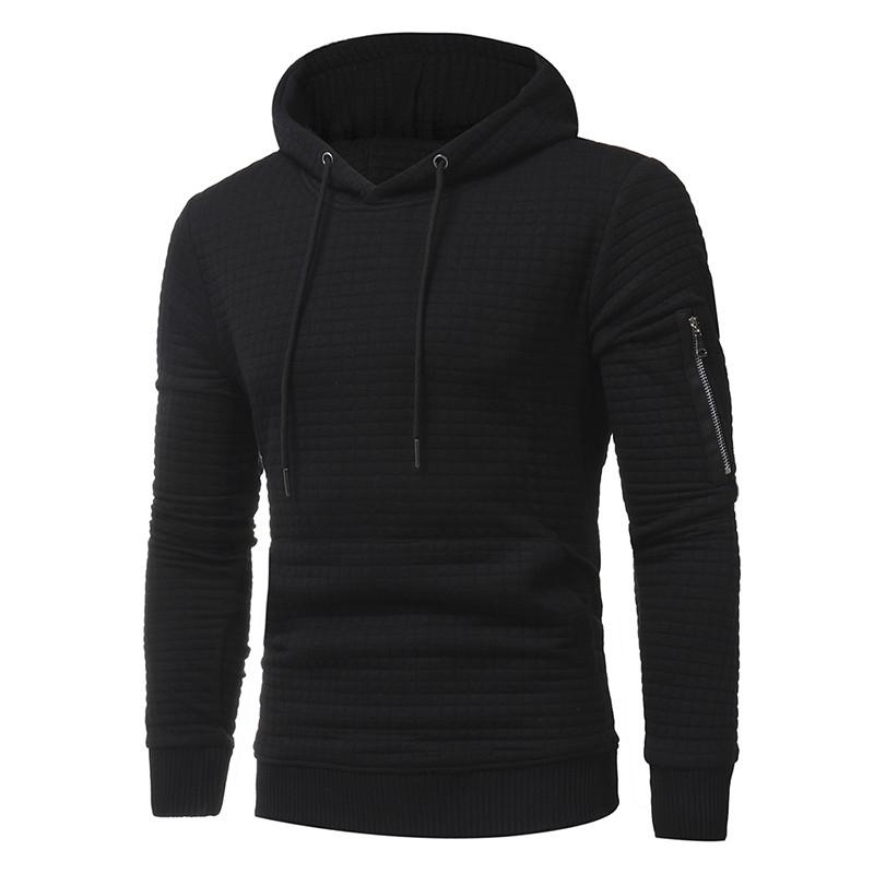 Sweatshirt Hoodie With Arm Zipper Long Sleeve Slim - MVP Sports Wear & Gear