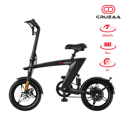 The Max foldable E-Bike Carbon Black Range 35km - Top Speed 25km/h - MVP Sports Wear & Gear