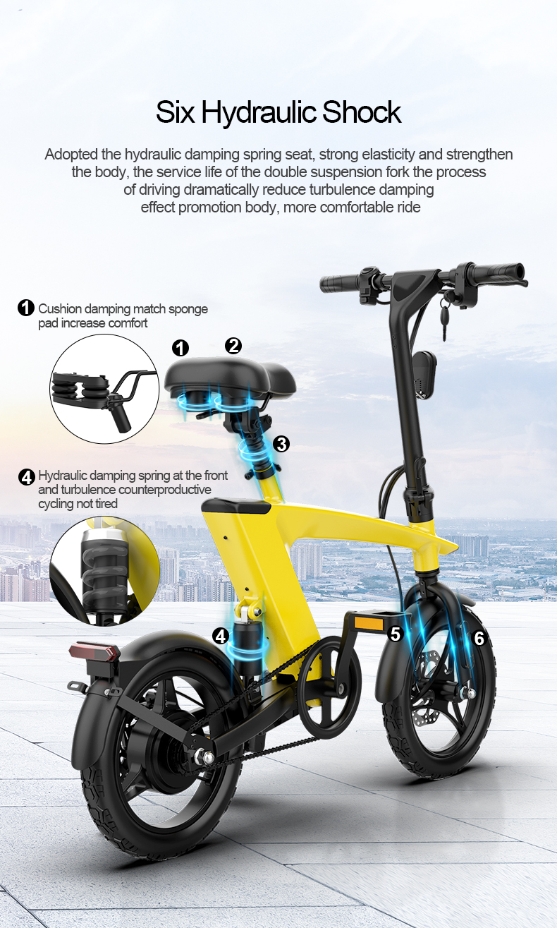 The Max foldable E-Bike Carbon Black Range 35km - Top Speed 25km/h - MVP Sports Wear & Gear