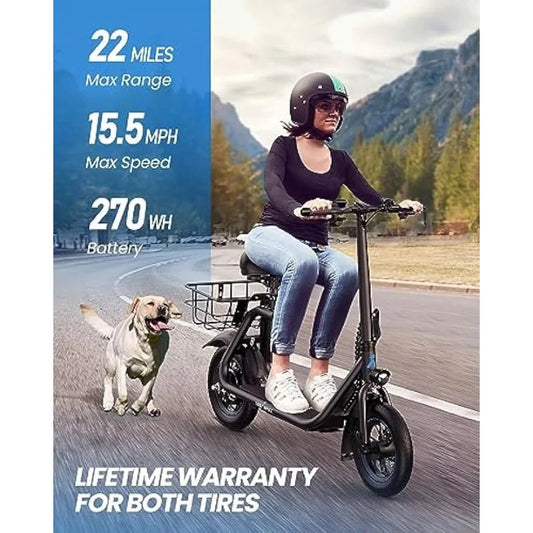 URBANMAX C1 Electric Scooter with Seat, 450W Powerful Motor up to 22 Miles Range, Foldable Electric Scooter - MVP Sports Wear & Gear