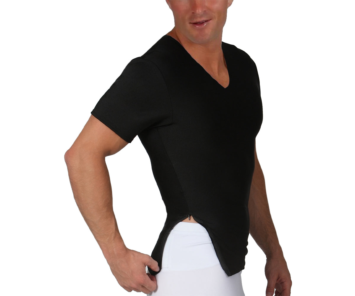 Insta Slim I.S.Pro USA Compression V-Neck W/12" Right Side Zipper VS00Z1 by InstantFigure INC - MVP Sports Wear & Gear