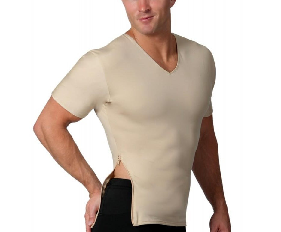 Insta Slim I.S.Pro USA Compression V-Neck W/12" Right Side Zipper VS00Z1 by InstantFigure INC - MVP Sports Wear & Gear