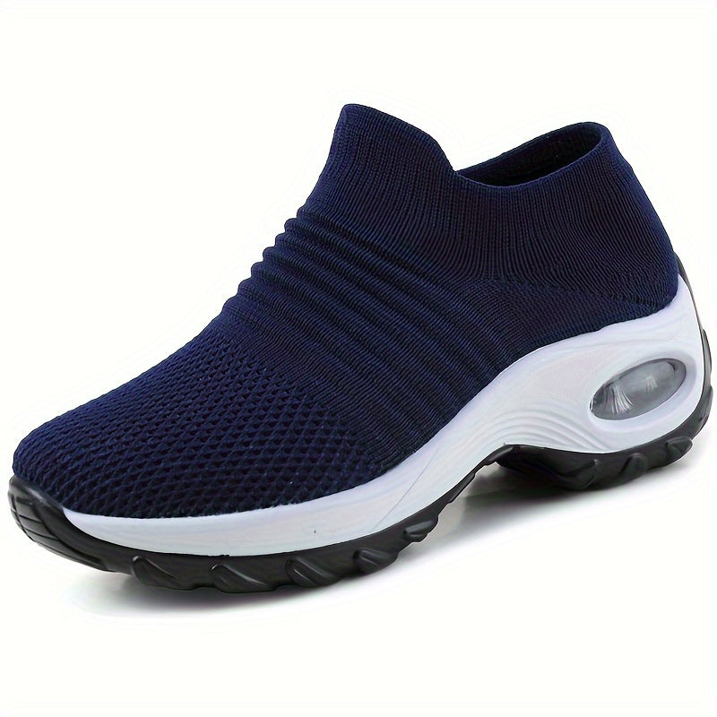 Women's Air Cushion Sock Sneakers, Casual Breathable Slip On, Comfy MVP Sports Wear & Gear