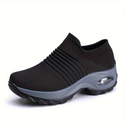 Women's Air Cushion Sock Sneakers, Casual Breathable Slip On, Comfy - MVP Sports Wear & Gear