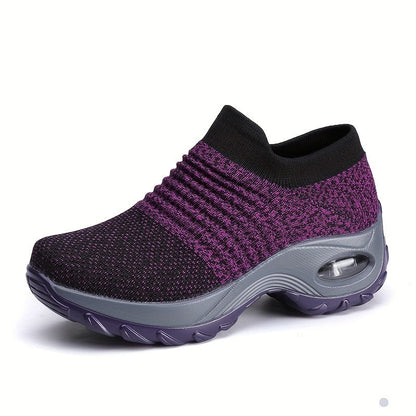 Women's Air Cushion Sock Sneakers, Casual Breathable Slip On, Comfy - MVP Sports Wear & Gear