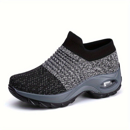 Women's Air Cushion Sock Sneakers, Casual Breathable Slip On, Comfy - MVP Sports Wear & Gear