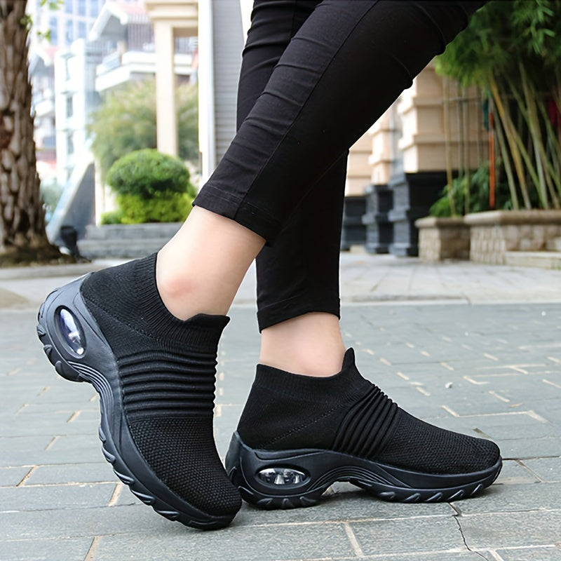 Women's Air Cushion Sock Sneakers, Casual Breathable Slip On, Comfy - MVP Sports Wear & Gear